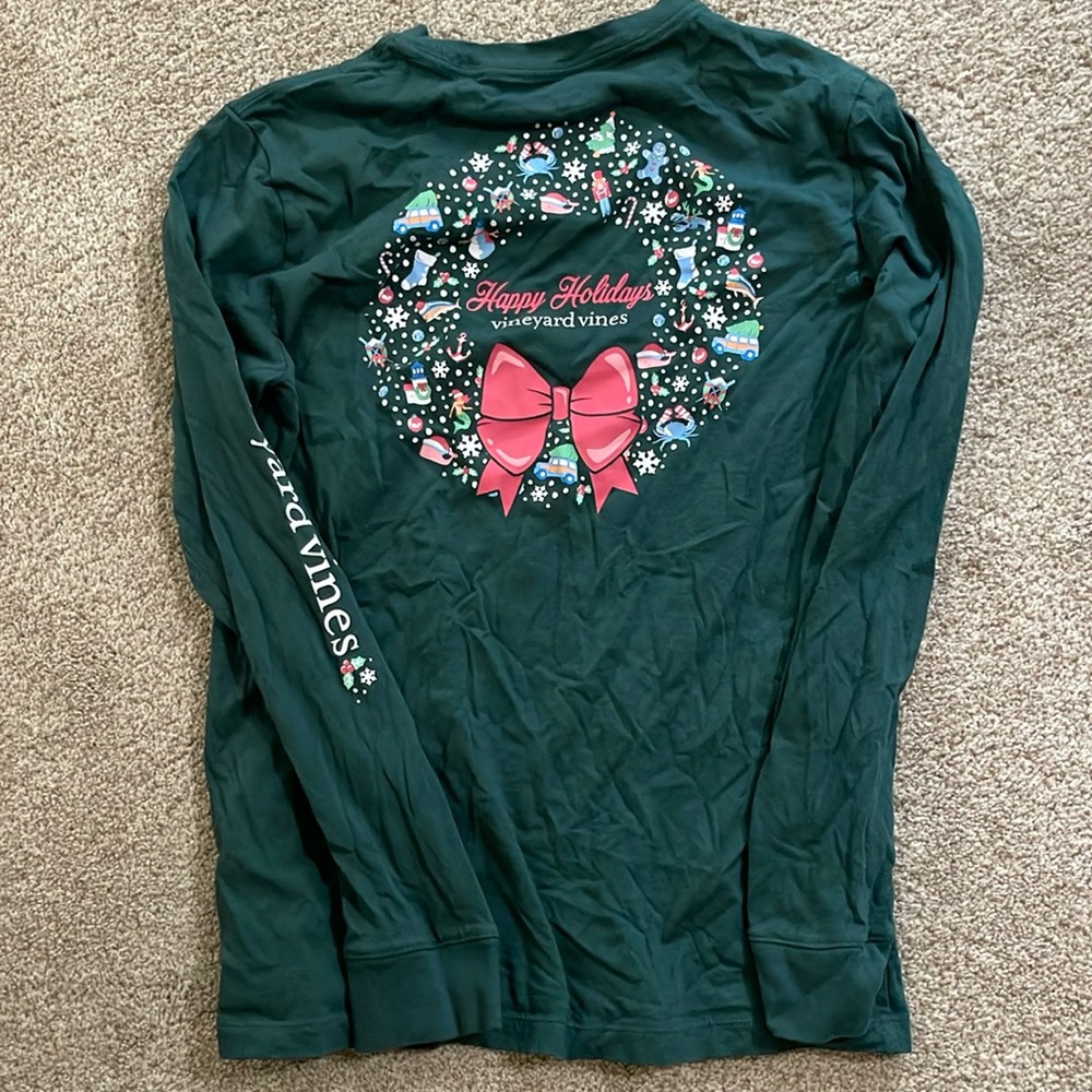 Vineyard Vines observe boy L (16) Christmas longsleeve tshirt